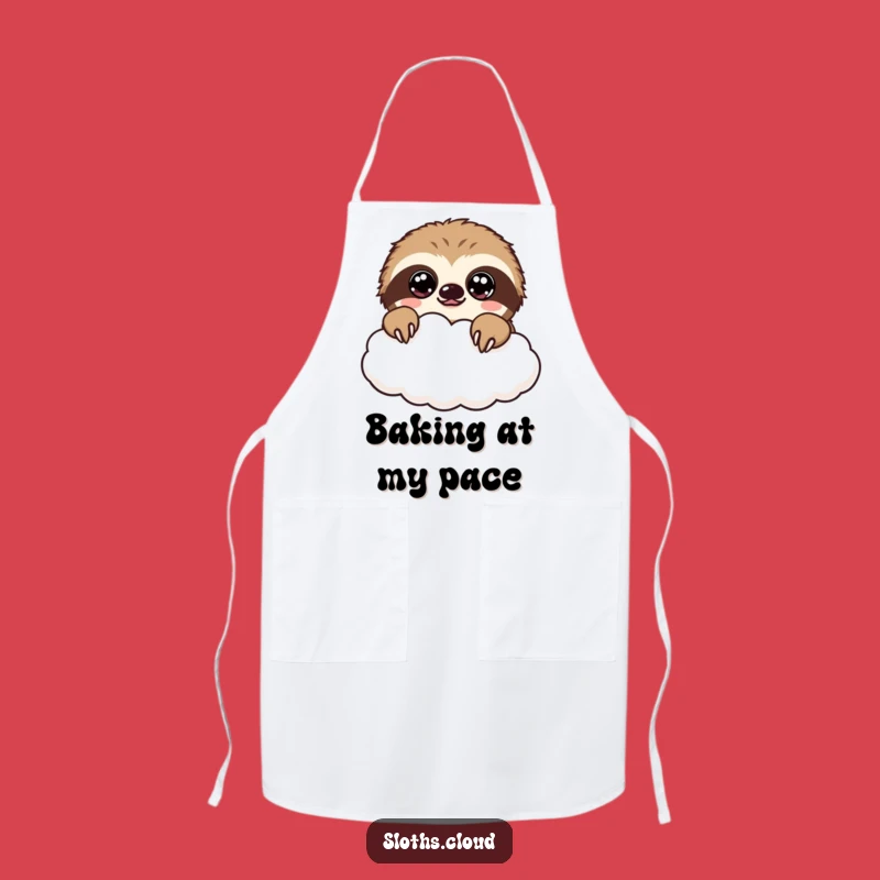 Funny Kawaii Sloth Apron: Cook with Gentle Charm and Slow Delights