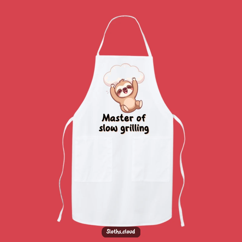 Funny Dangling Sloth Cloud Apron: Hilarious Gift for Laid-Back Cooks