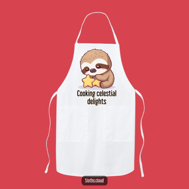 Funny Gentle Sloth Star Apron: Sweet & Hilarious Kitchen Gift