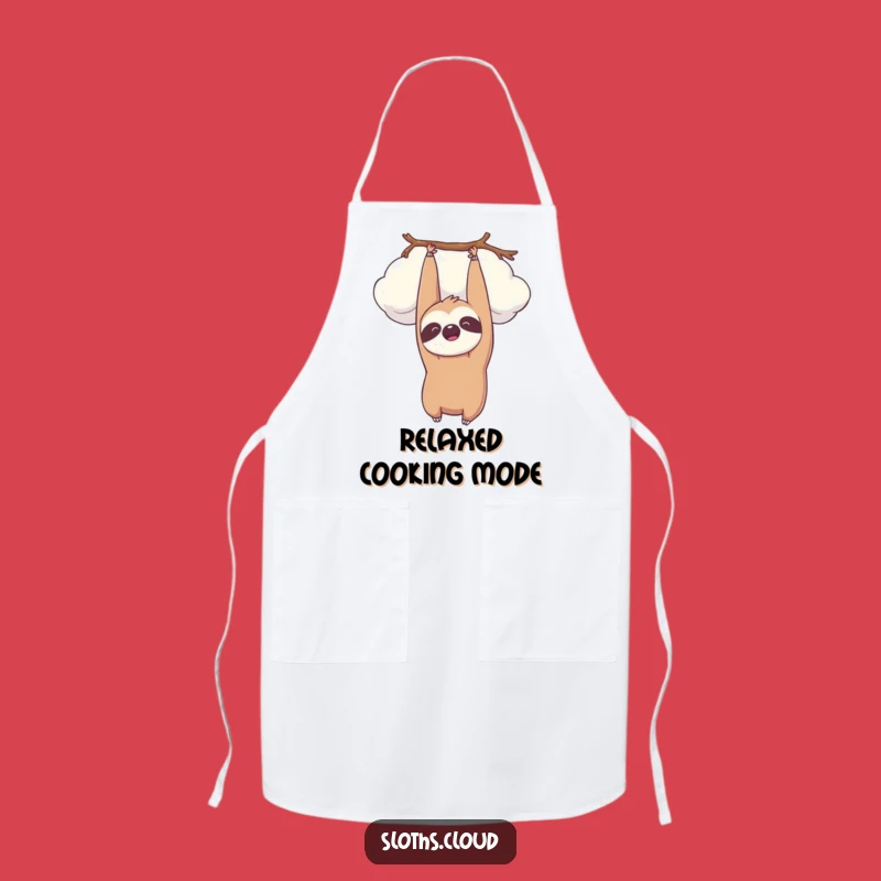 Funny Kawaii Sloth Cloud Apron: Cook with Peaceful Smiles