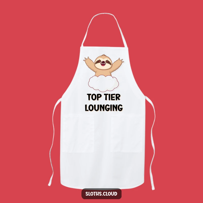 Funny Sloth Cloud Apron: Cook with Joy, A Hilarious Funny Gift for Chefs