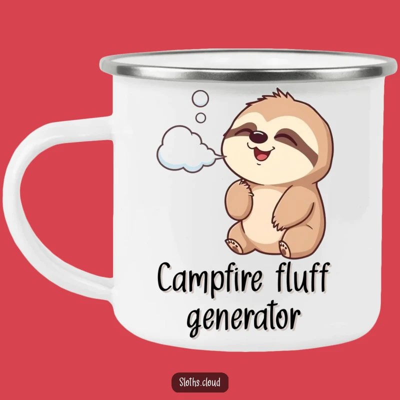 Funny Sloth Cloud Air Camping Mug: Enjoy Nature with Joyful Puffs, Ideal Funny Gift