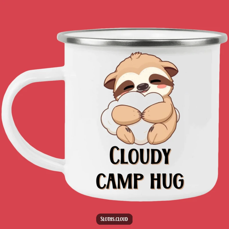 Content Sloth Hug Camping Mug: Cozy Outdoor Comfort, Hilarious Gift