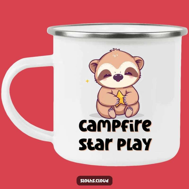 Funny Giggling Sloth Camping Mug: Playful Adventures, Ideal Funny Gift