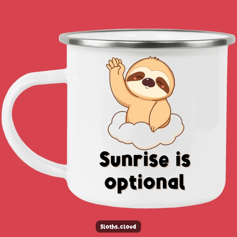 Funny Sleepy Sloth Camping Mug: Gentle Cloud Wave, Durable & Humorous Funny Gift