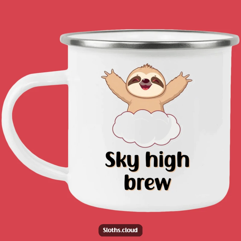Funny Sloth Cloud Camping Mug: Adventure with Joy, Perfect Funny Gift