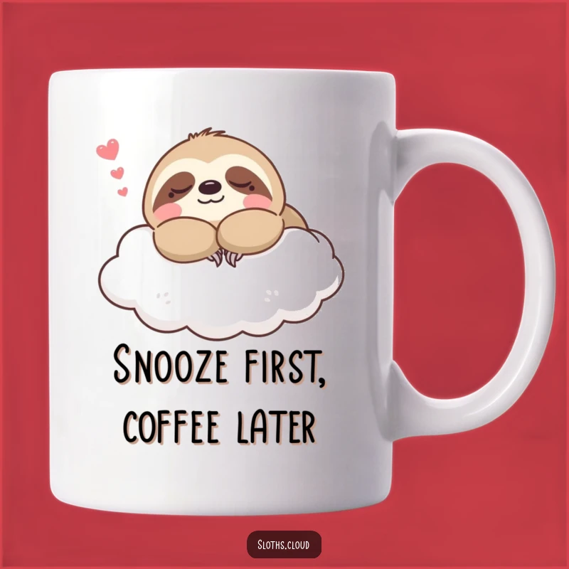 Funny Kawaii Sloth Napping Cloud Mug: Blissful Relaxation Gift