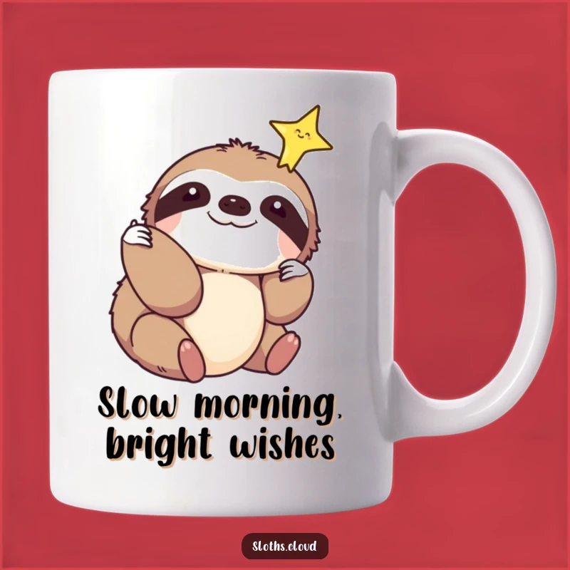 Funny Sloth Star Touch Mug: Dream Big with This Hilarious Inspirational Gift