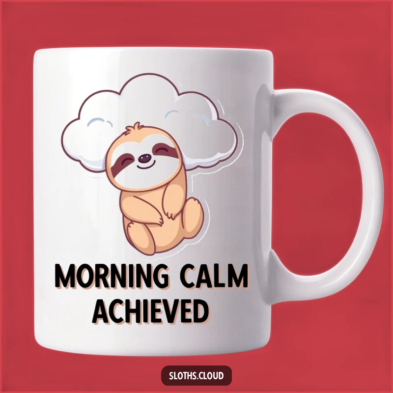 Funny Sloth Cloud Dangle Mug, Relaxed Vibes for Your Morning Sip