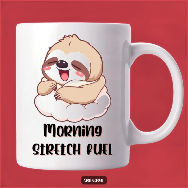 Funny Yawning Sloth Cloud Mug: Cozy & Hilarious Gift for Sleepyheads