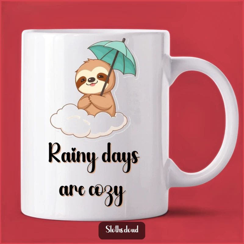 Funny Sloth Umbrella Mug: Drifting Cloud Protection, Perfect Quirky Gift