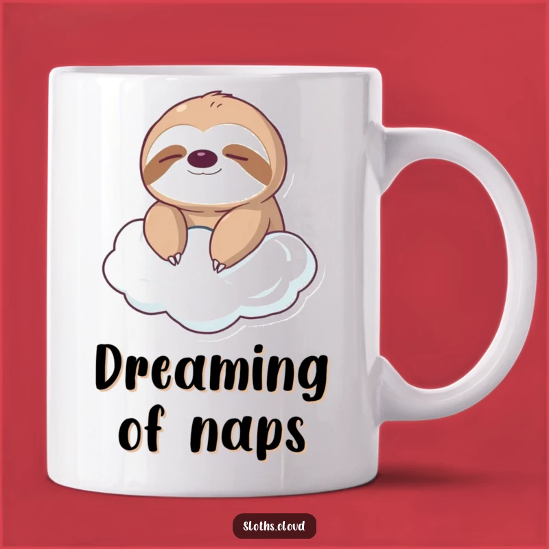 Serene Sloth Cloud Mug: Funny Relaxation Gift for Slow Living Enthusiasts