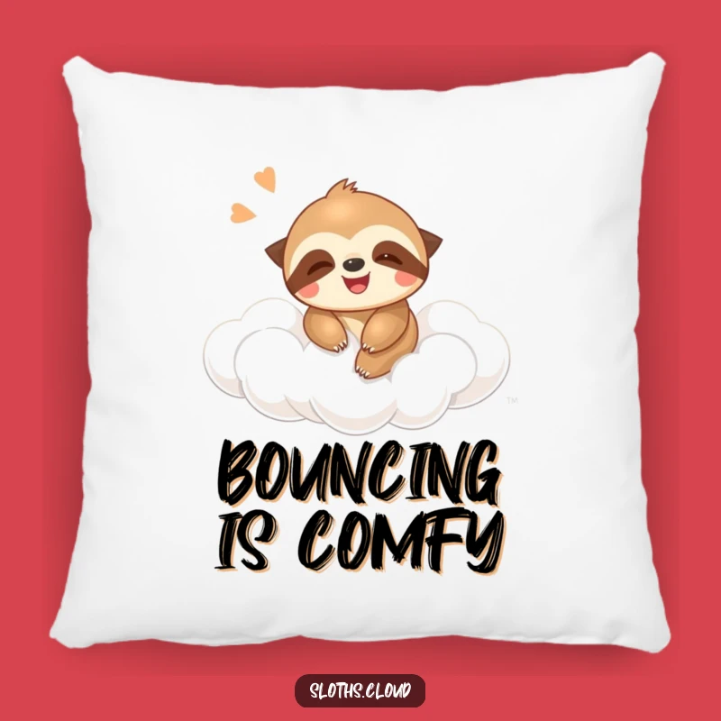 Funny Sloth Bounce Pillow: Soft Comfort With A Giggling Sloth Ready To Play