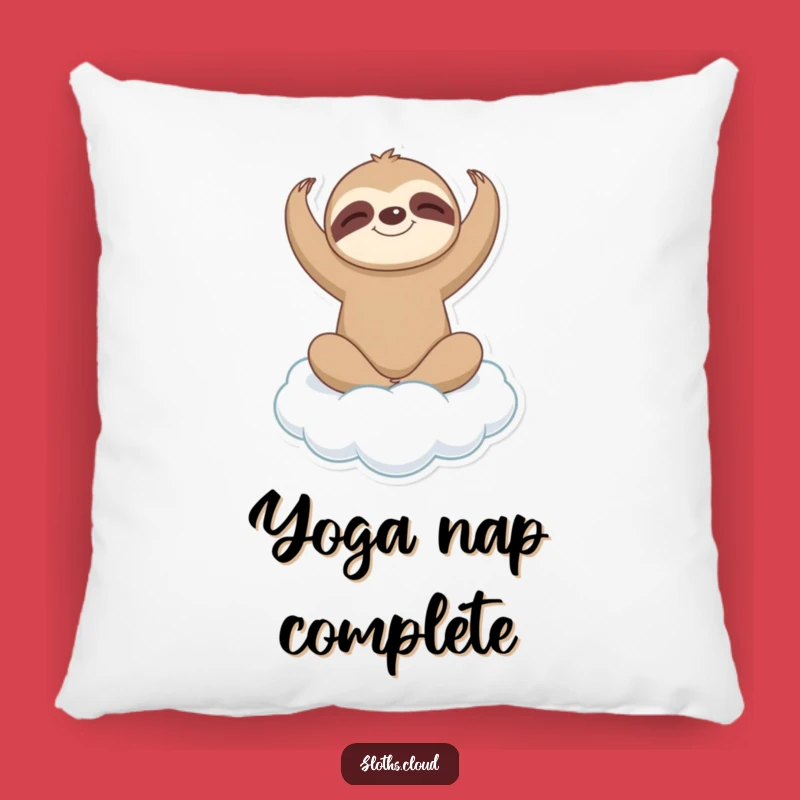 Funny Sloth Yoga Pillow: Cozy Pose, Perfect Comfy Zen Gift