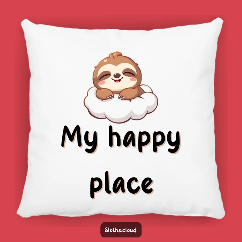 Funny Sloth Cloud Pillow: Cozy Blissful Sloth Cushion, Adorable & Soft Funny Gift