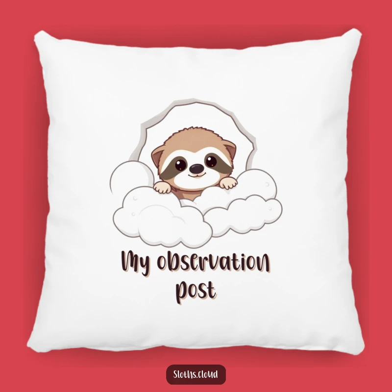 Funny Sloth Cloud Peek Pillow: Soft Comfort With A Hilarious Peeking Sloth