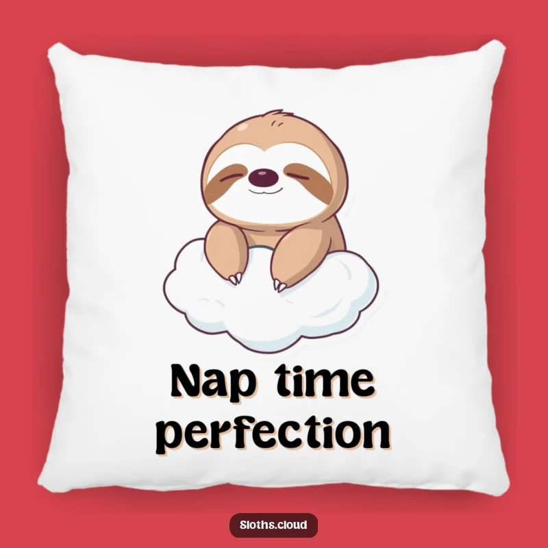 Funny Sloth Cloud Pillow: Cozy Relaxation Cushion, Serene Funny Gift