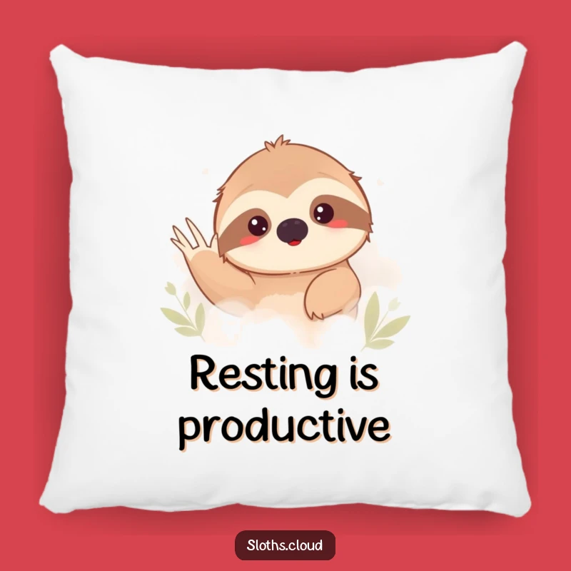 Funny Shy Sloth Fog Pillow: Cozy Comfort with Humorous Sloth Cuteness