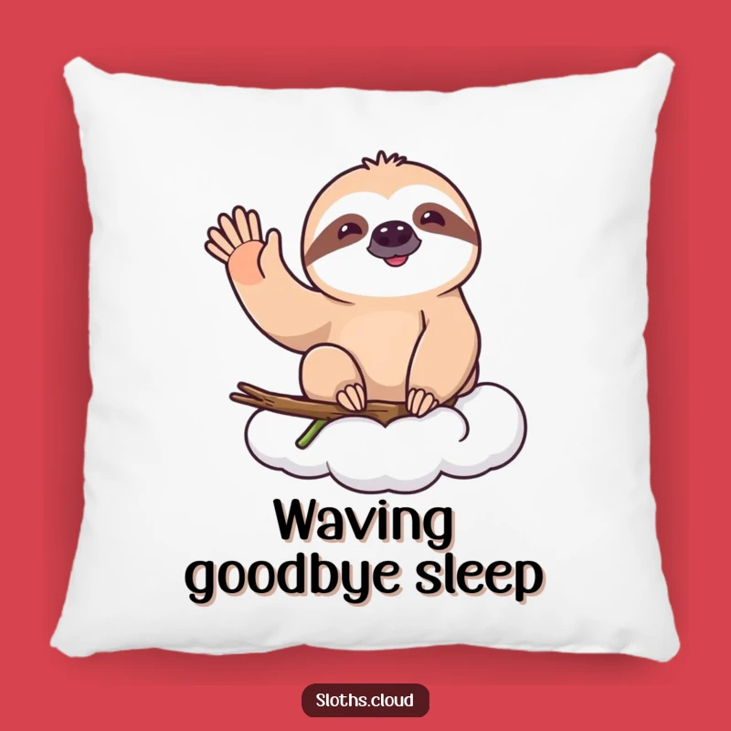Funny Happy Sloth Wave Pillow - Cozy Comfort & Cheerful Greetings