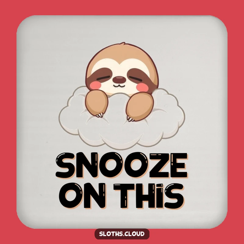 Funny Peaceful Sloth Drink Coaster: Protect Surfaces with Calm Art