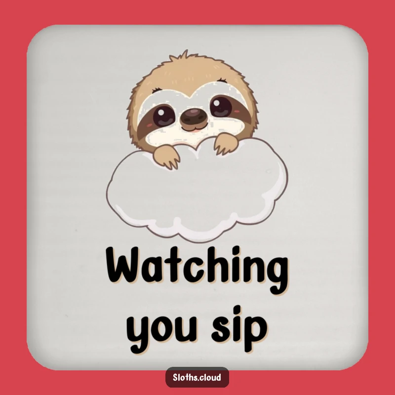 Funny Peeking Sloth Coaster Set: Bar Gift for Curious Hosts