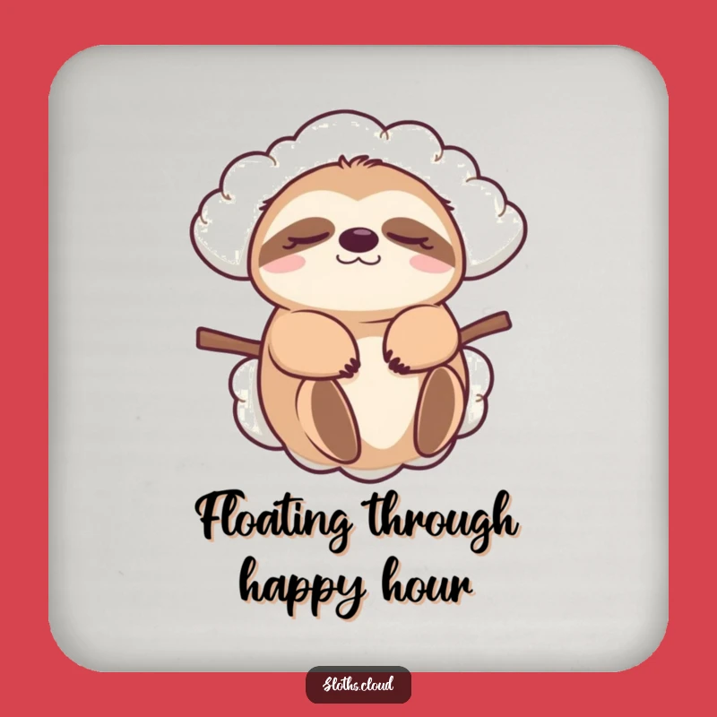 Funny Sloth Cloud Carry Coaster Set: Bar Gift for Chill Vibes