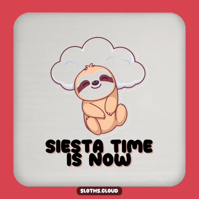 Funny Sloth Cloud Dangle Coaster, Protect Surfaces with Calmness