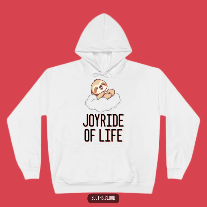 Funny Joyful Sloth Cloud Slide Hoodie: Cozy Comfort with a Hilarious Swoosh