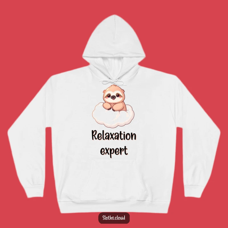 Funny Kawaii Sloth Hoodie - Serene Cloud Floating Comfort