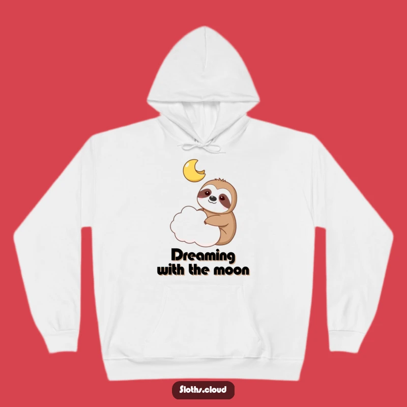 Funny Sloth Moon Hoodie: Cozy Celestial Friends Sweatshirt, Great Funny Gift