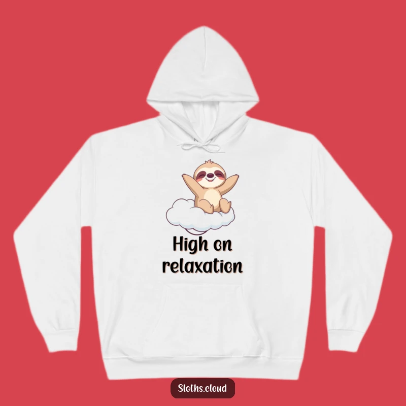 Funny Sloth Cloud Bounce Hoodie: Cozy & Hilarious Cloud Nine Comfort