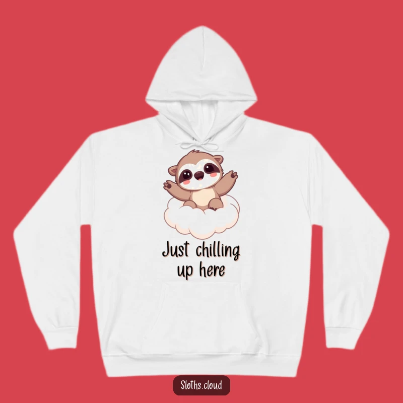 Kawaii Sloth Cloud Wave Funny Hoodie, Cozy Up in Cloud Nine Comfort