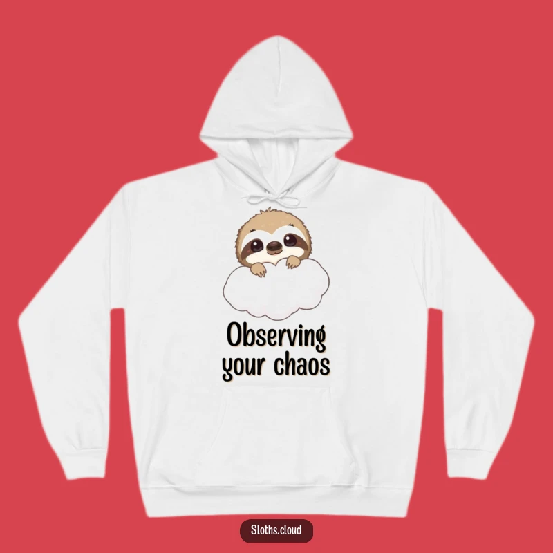 Funny Peeking Sloth Hoodie: Cozy Gift for Curious Cozy Explorers