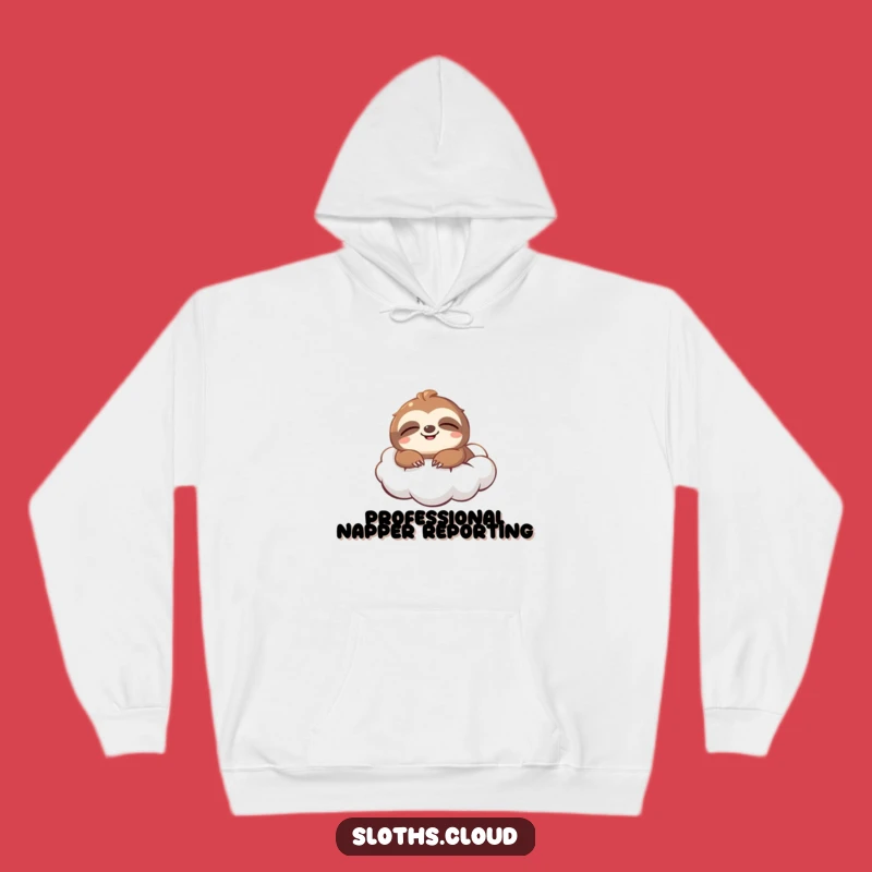 Funny Sloth Cloud Hoodie: Cozy Blissful Sloth, Ultimate Comfort Funny Gift for Him/Her