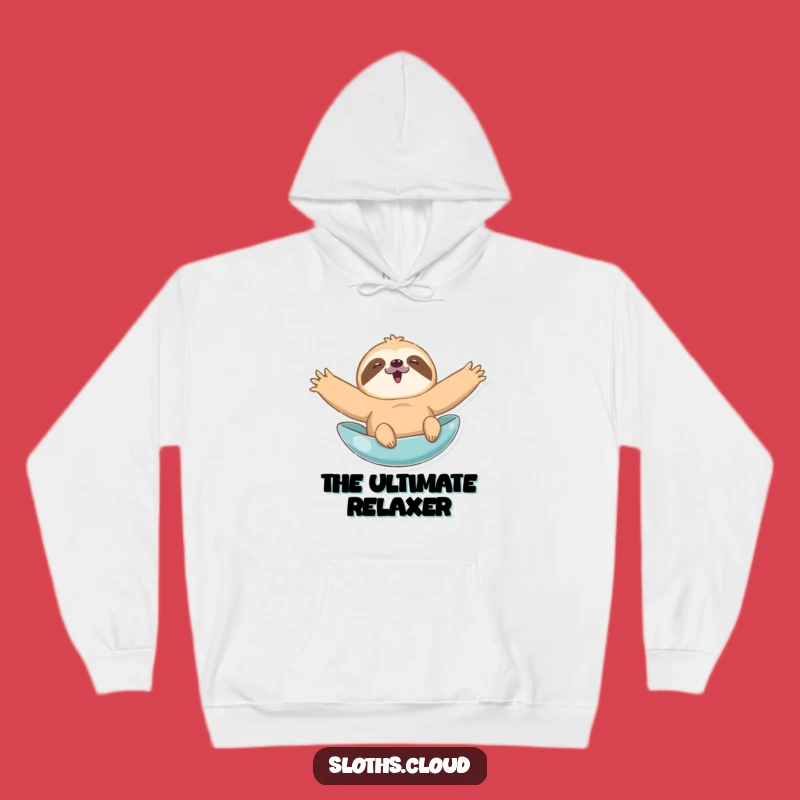 Funny Leisure Sloth Hoodie - Arms Spread Wide Cozy Float Comfort Gift