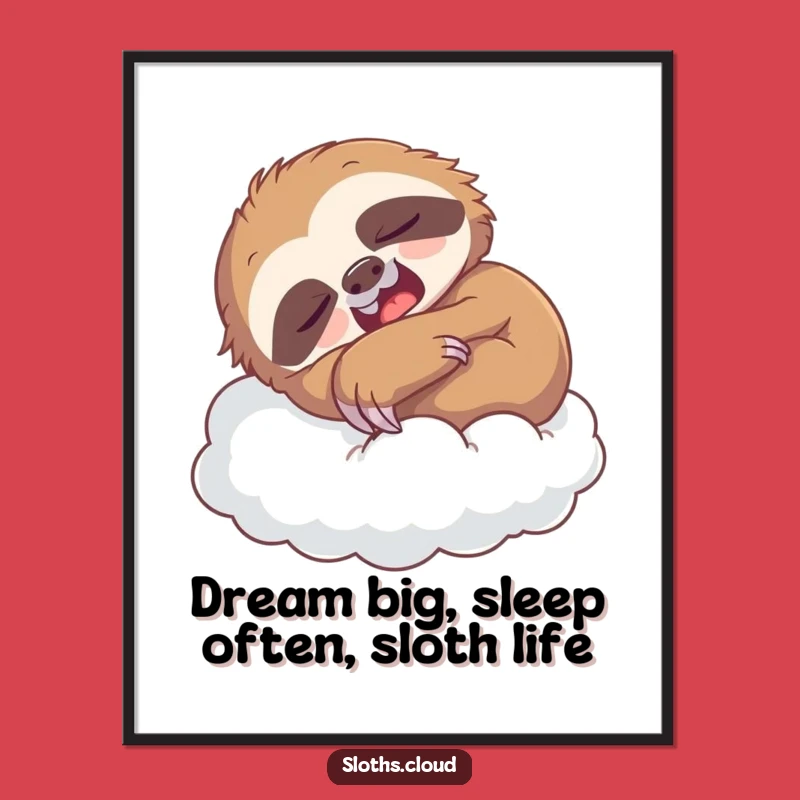 Funny Free Printable Sloth Wall Art: Cozy Downloadable Naptime Scene!