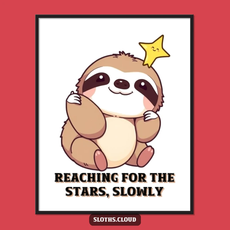 Dreamy Sloth Art: Free Printable Star Touch Downloadable Wall Decor