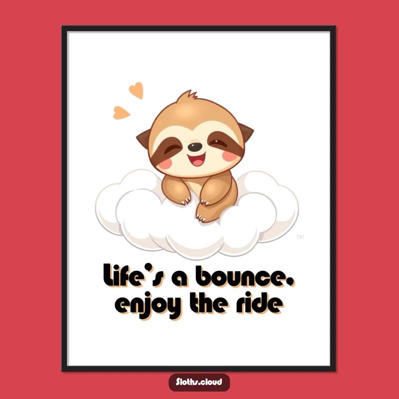 Funny Free Printable Sloth Wall Art: Bouncy Downloadable for Whimsical Decor!