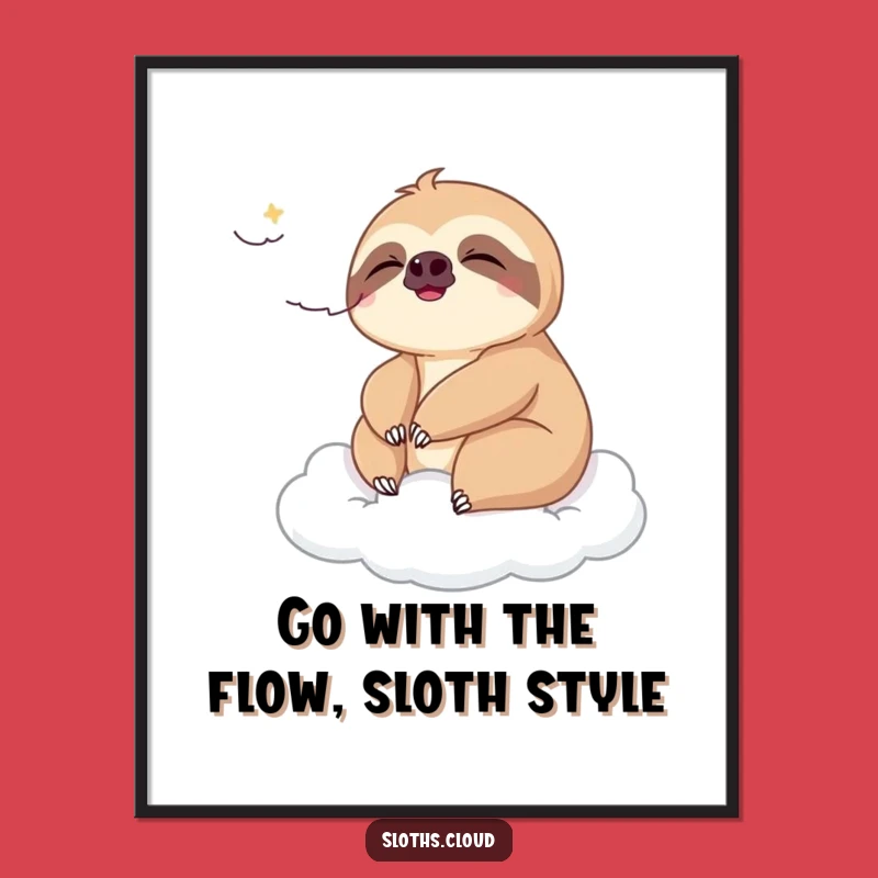 Funny Free Printable Sloth Wall Art: Relaxing Downloadable for Peaceful Decor!