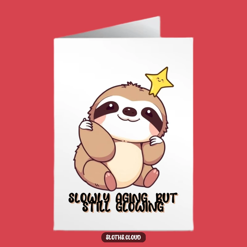 Dreamy Sloth Birthday Card: Free Printable Star Wish Greeting