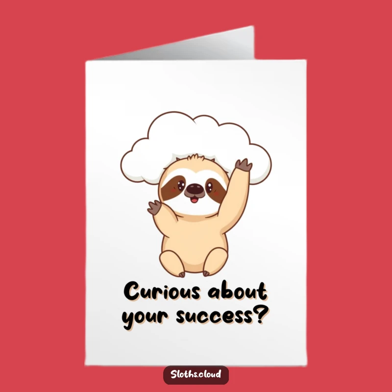 Free Printable Sloth Congrats Card: Curious Paw Reach, Downloadable, Unique Gift