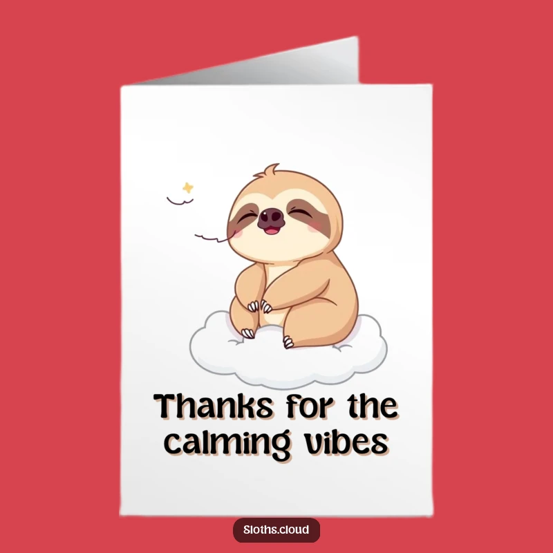 Free Printable Sloth Thank You Card: Gentle Breeze Humor for Your Gratitude!