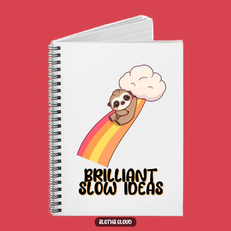 Funny Kawaii Sloth Rainbow Slide Notebook: Capture Your Adventures