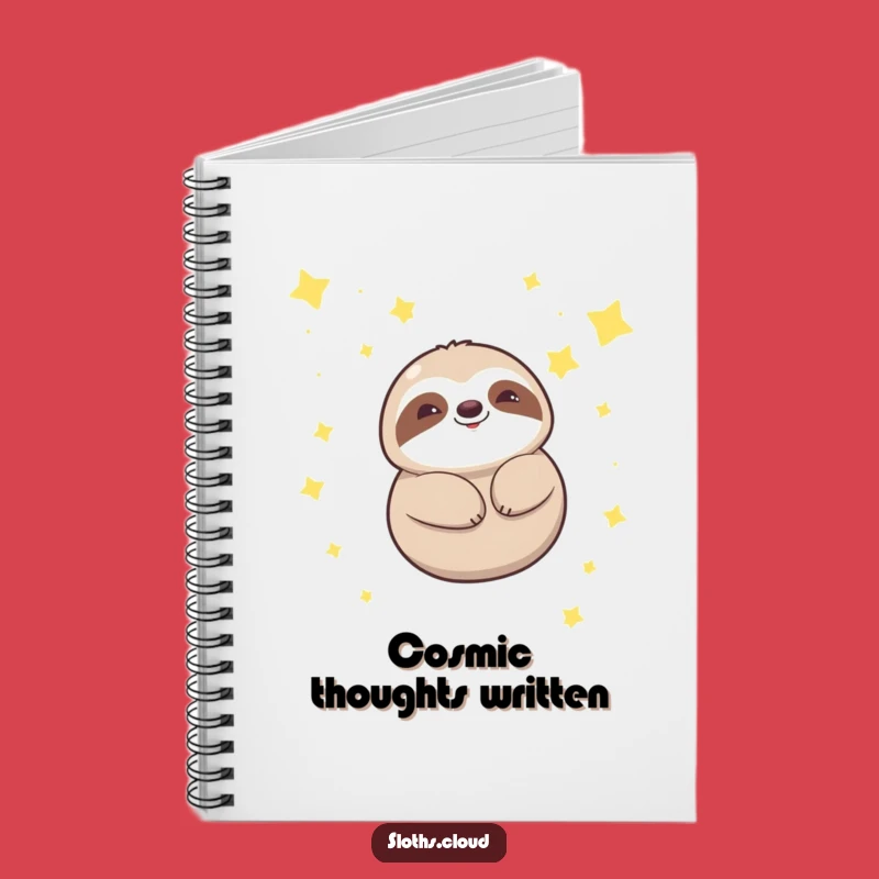 Funny Kawaii Sloth Starry Float Notebook: Jot Down Dreamy Thoughts