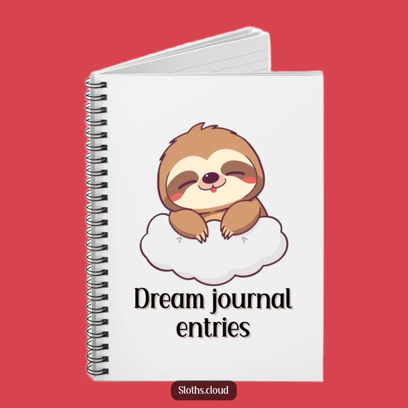 Funny Sleepy Grin Sloth Notebook: Jot Down Happy Thoughts