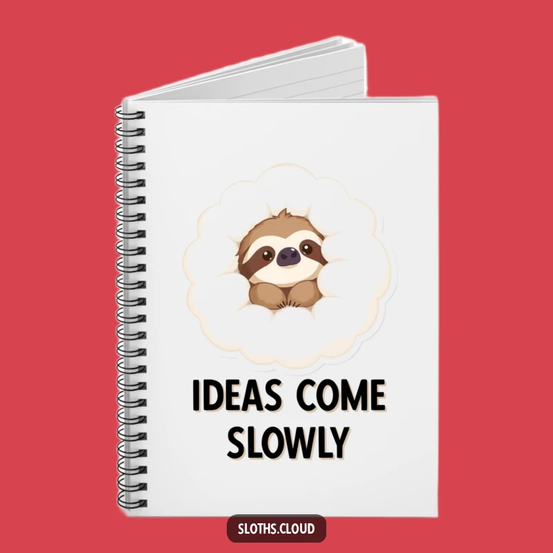 Funny Sloth Cloud Peek Notebook: Jot Down Ideas with Content Sloth, Perfect Funny Gift for Notes