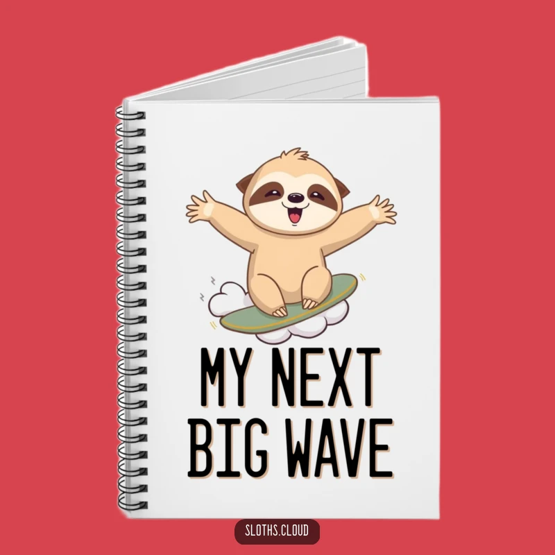Funny Sloth Cloud Surfing Notebook - Adventure Journal Funny Gift