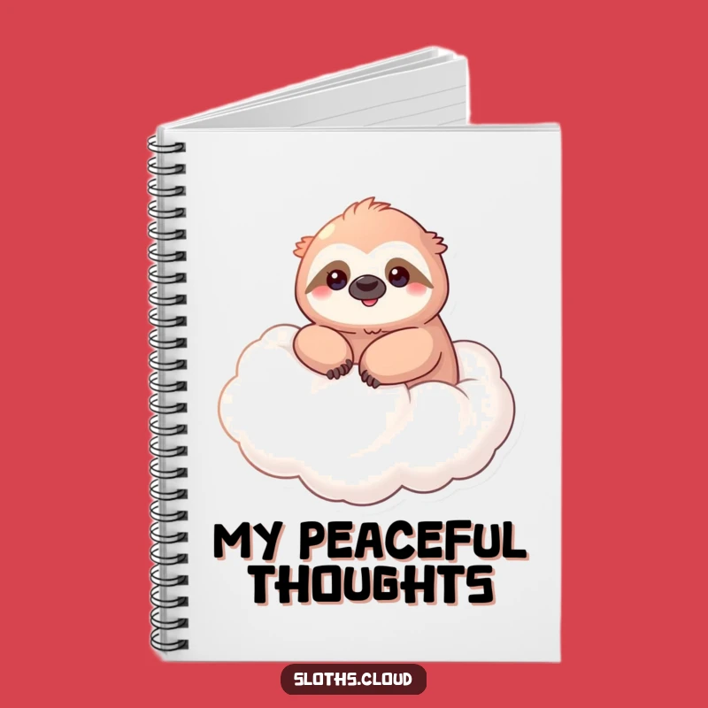 Funny Kawaii Sloth Notebook - Serene Cloud Floating Journal