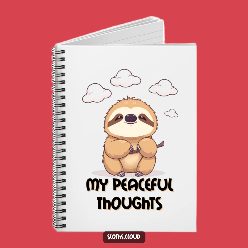 Funny Gentle Notebook - Smiling Sloth Journal for Humorous Thoughts