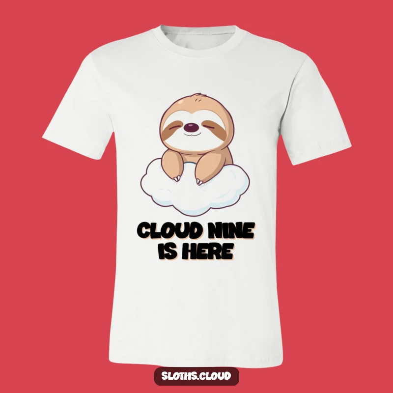 Funny Sloth Cloud T-Shirt: Serene Relaxation Tee, Perfect Chill & Funny Gift